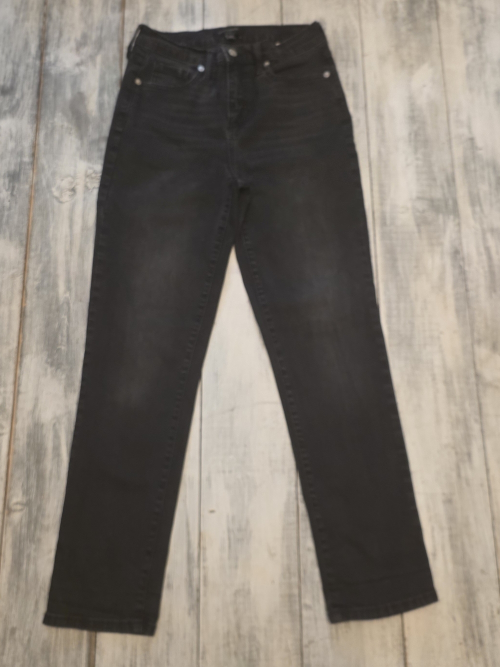 Banana Republic Women's Black High-Rise Slim Straight Jeans SZ 2